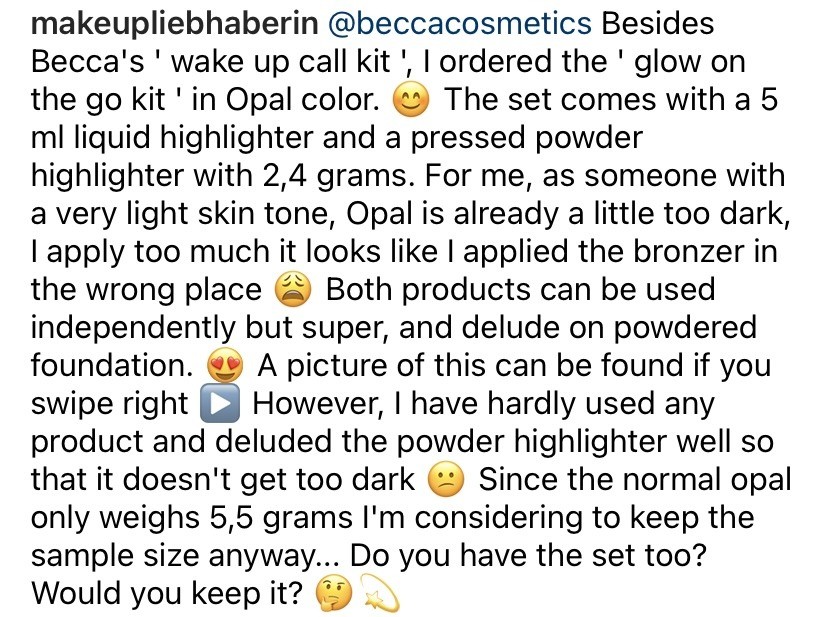 becca glow on the go kit customer opinion