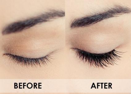 Dime Eyelash Serum before and after