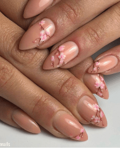 Dreamy Cherry Blossom Nails