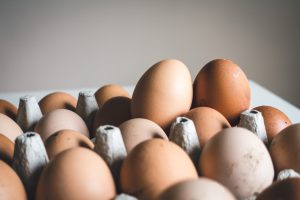 Eggs on a tray